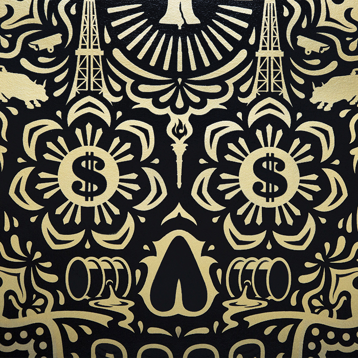 Shepard Fairey (OBEY GIANT) (Né en 1970)
Ernesto Yerena (Né en 1987) , Power
Glory Skull (Black and Gold) - 2020 - Detail D1