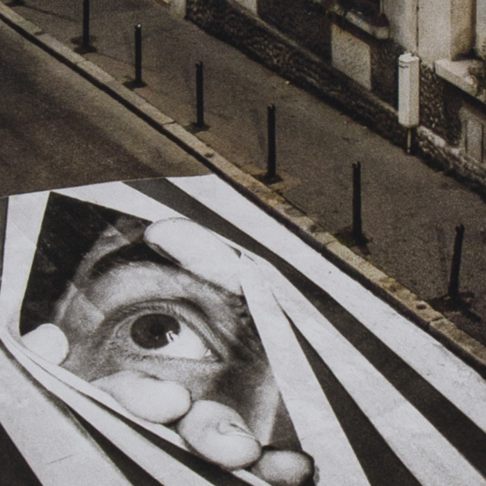 JR (Born in 1983), Finding Hope, night view, Paris, France - 2020 - Detail D1