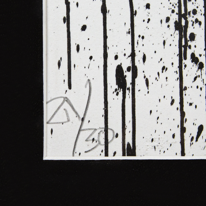 JonOne, "Graffiti", lithographie sur papier, signée, numérotée, datée et encadrée, de 2012