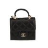 Bolso bandolera Chanel  Top Handle mini  en cuero acolchado negro - 360 thumbnail