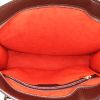Louis Vuitton Louis Vuitton Sac Plat shopping bag in ebene damier canvas and brown leather - Detail D2 thumbnail