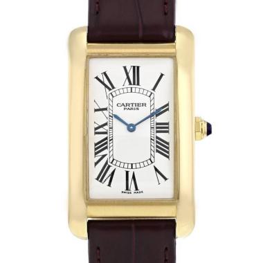 Orologio Cartier Tank Américaine modello grande  in oro giallo Ref: Cartier - 1735B  Circa 2001