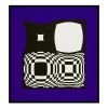 Victor Vasarely, "Japet BW/Blue", silkscreen in colors on paper, signed and numbered, of 1989 - 00pp thumbnail