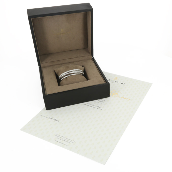 Brazalete De Grisogono Allegra en oro blanco y diamantes