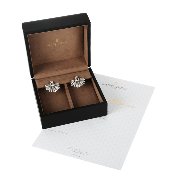 De Grisogono Extravaganza earrings in white gold and diamonds - Detail D2