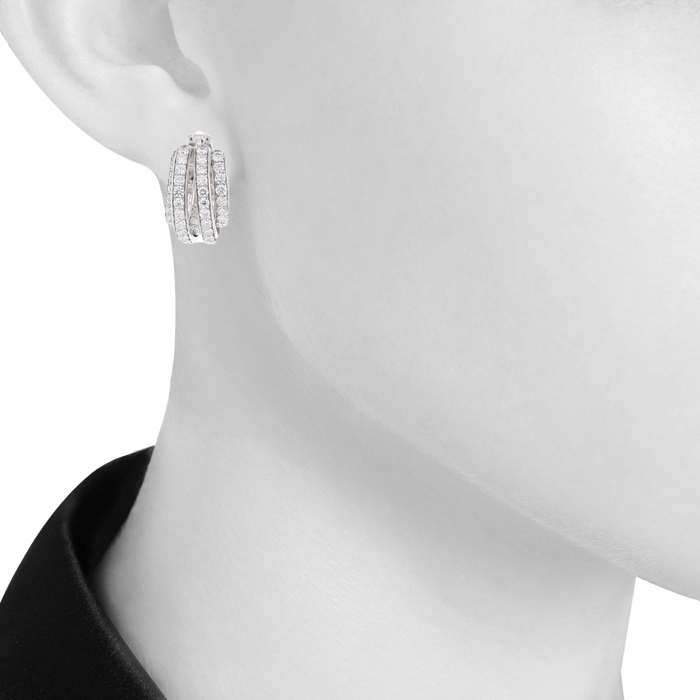 Orecchini De Grisogono Allegra in oro bianco e diamanti - Detail D1