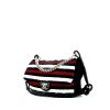 Chanel Baguette handbag in red, white and dark blue tricolor canvas - 00pp thumbnail
