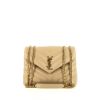 Saint Laurent Loulou small model shoulder bag in beige chevron quilted leather - 360 thumbnail