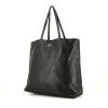Prada Shopping shopping bag in black burnished leather - 00pp thumbnail