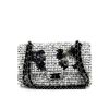 Chanel 2.55 handbag in white, grey and black tweed - 360 thumbnail