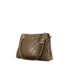 Chanel Shopping shopping bag in brown quilted leather - 00pp thumbnail
