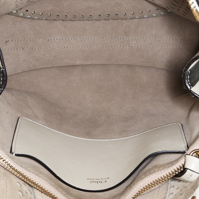 Bolso bandolera Chloé  Hayley en cuero beige - Detail D2