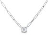 Dinh Van Cube large model necklace in white gold and diamond - 00pp thumbnail