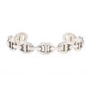 Rigid open Hermès Chaine d'ancre enchainée medium model bracelet in silver - 00pp thumbnail