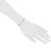 Bracelet rigide ouvert Hermès Chaine d'ancre enchainée moyen modèle en argent - Detail D1 thumbnail