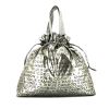 Chanel handbag in silver logo canvas - 360 thumbnail