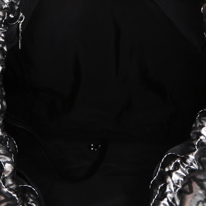 Borsa Chanel in tela siglata argentata - Detail D2