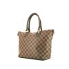Bolso de mano Louis Vuitton  Saleya en lona a cuadros marrón y cuero marrón - 00pp thumbnail