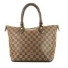 Louis Vuitton  Saleya handbag  in brown damier canvas  and brown leather - 360 thumbnail