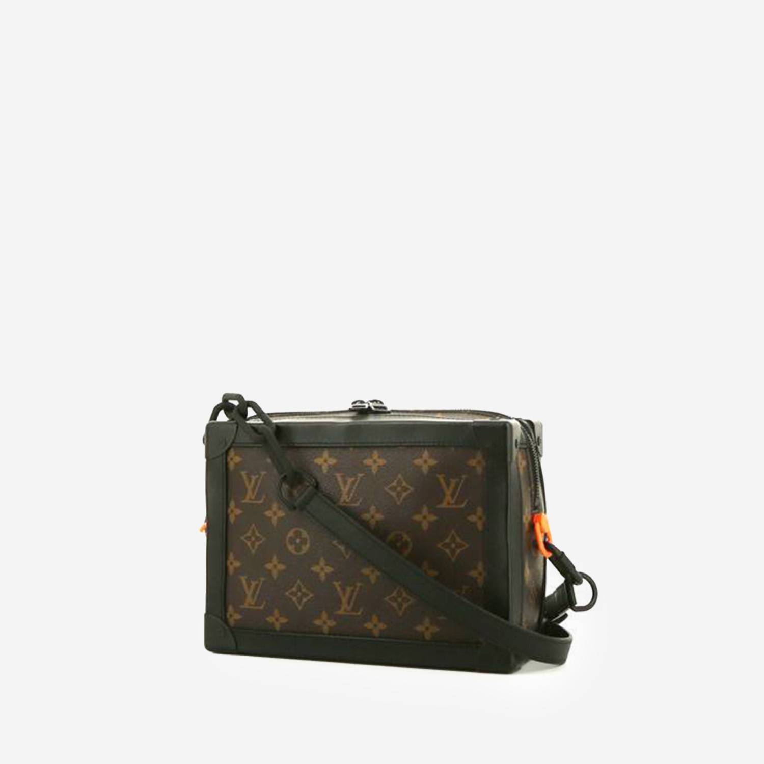Louis Vuitton Soft Trunk shoulder bag in brown monogram canvas and black leather