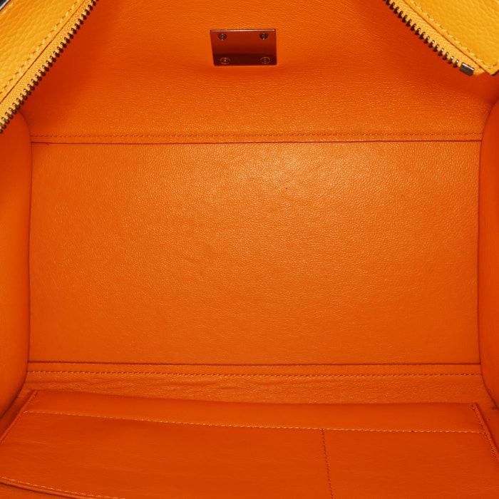 Borsa Celine Trapeze modello medio in pelle e camoscio giallo - Detail D3
