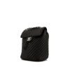 Mochila Chanel en cuero acolchado con motivos de espigas negro - 00pp thumbnail