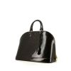 Sac à main Louis Vuitton Alma grand modèle en cuir verni monogram noir - 00pp thumbnail