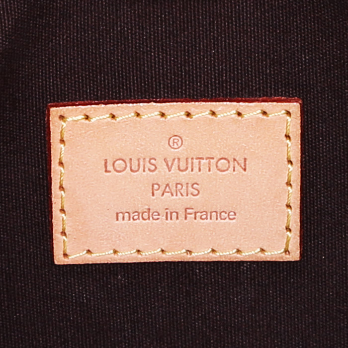 Bolso de mano Louis Vuitton Alma modelo grande en charol Monogram negro - Detail D3