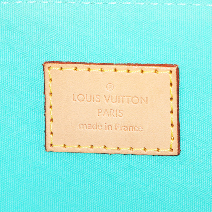 Louis Vuitton  Alma small model  handbag  in green monogram patent leather - Detail D3