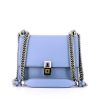 Fendi Kan I shoulder bag in blue leather - 360 thumbnail