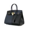 Hermès Birkin Casaque handbag in indigo blue and black epsom leather - 00pp thumbnail