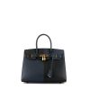Borsa Hermès Birkin Casaque in pelle Epsom blu indaco e nera - 360 thumbnail