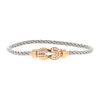 Fred Chance Infinie bracelet in pink gold,  diamonds and stainless steel - 00pp thumbnail