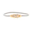 Fred Chance Infinie bracelet in pink gold,  diamonds and stainless steel - 360 thumbnail