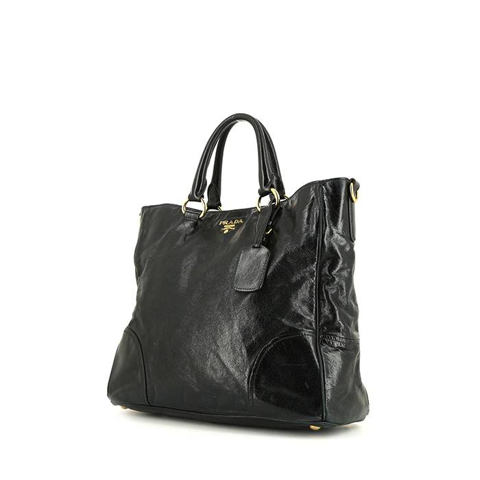 Prada shopping bag in black leather - 00pp