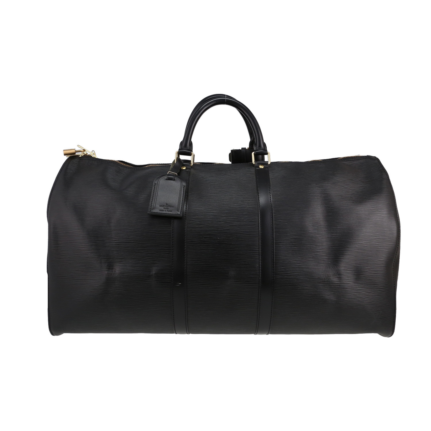 Borsa da viaggio Louis Vuitton  Keepall 55 in pelle Epi nera - Detail D1