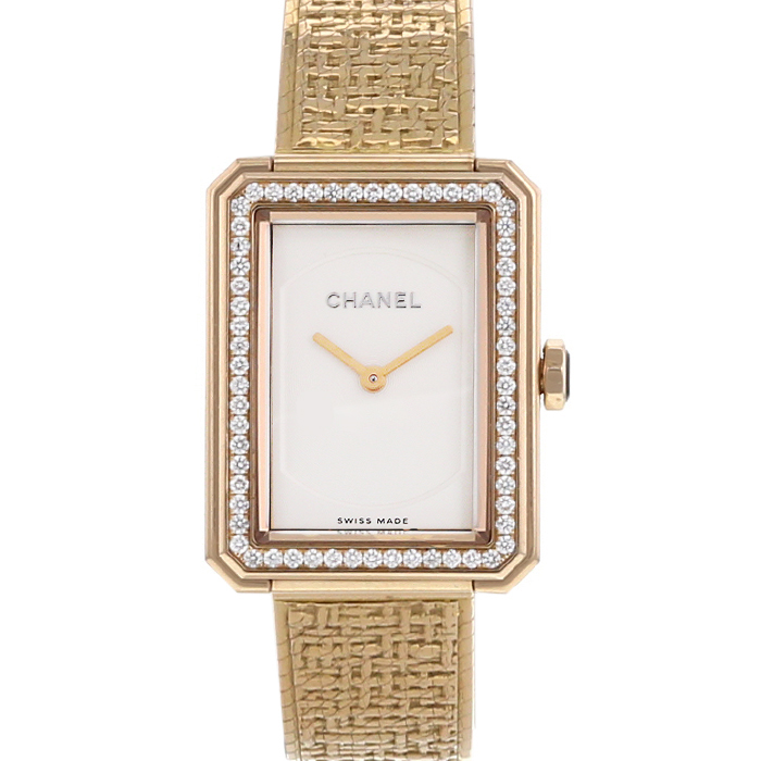 Chanel Boyfriend Tweed watch in pink gold Circa  2020 - 00pp