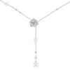 Collar Piaget Rose modelo grande en oro blanco,  diamantes y perlas cultivadas - 00pp thumbnail