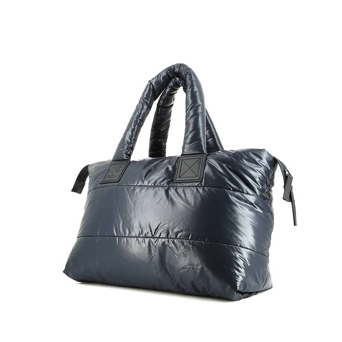 Chanel Coco Cocoon handbag in navy blue canvas - 00pp