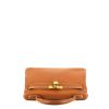 Hermes Kelly 32 cm handbag in gold Courchevel leather - 360 Front thumbnail