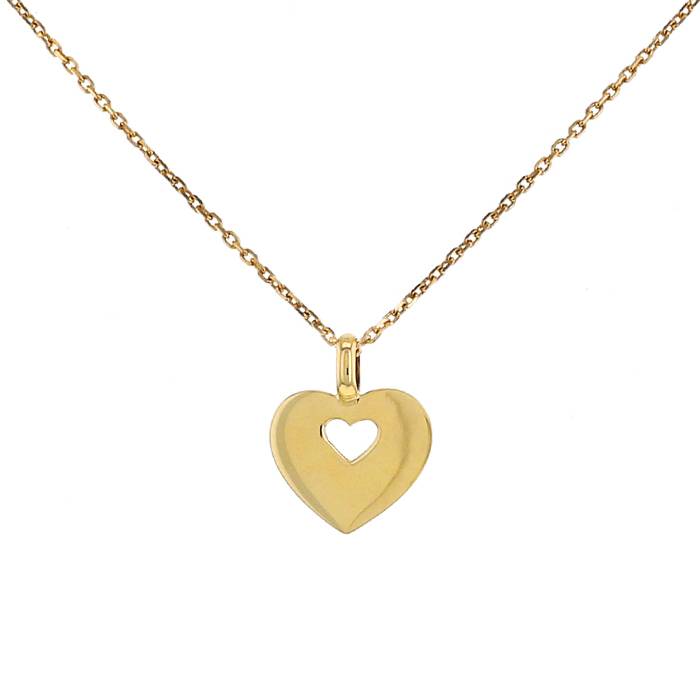 Poiray Coeur Secret small model pendant in yellow gold - 00pp
