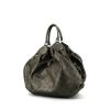 Louis Vuitton L handbag in anthracite grey mahina leather - 00pp thumbnail