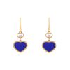 Chopard Happy Heart earrings in pink gold,  lapis-lazuli and diamonds - 00pp thumbnail