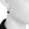 Paire de boucles d'oreilles Chopard Happy Heart en or rose,  lapis-lazuli et diamants - Detail D1 thumbnail