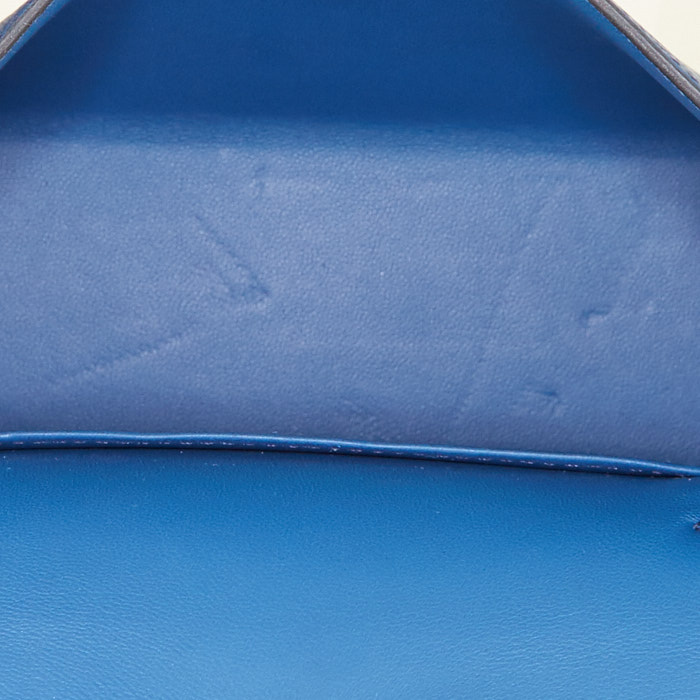 Bolso de mano Hermès Kelly 20 cm en cuero Mysore azul - Detail D3