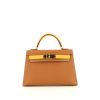 Hermès Kelly 20 cm handbag in gold and Jaune d'Or epsom leather - 360 thumbnail