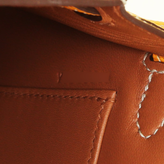 Sac à Main Hermès En Cuir Epsom Jaune - Modèle "Haricots", Unisexe, Occasion