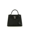 Hermes Kelly 25 cm handbag in black epsom leather - 360 thumbnail