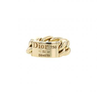 Flexible Dior Gourmette large model ring in yellow gold