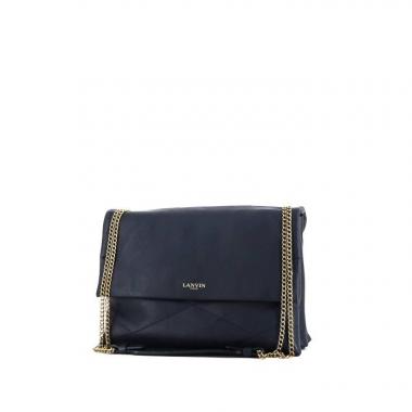 Bolso de mano Lanvin Sugar en cuero azul marino
